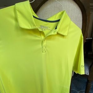 Nike bright yellow golf shirt